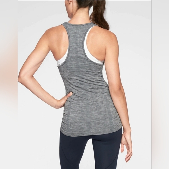 Athleta Speedlight Cinched Racerback Tank- In A Pale Pink - Picture 3 of 11